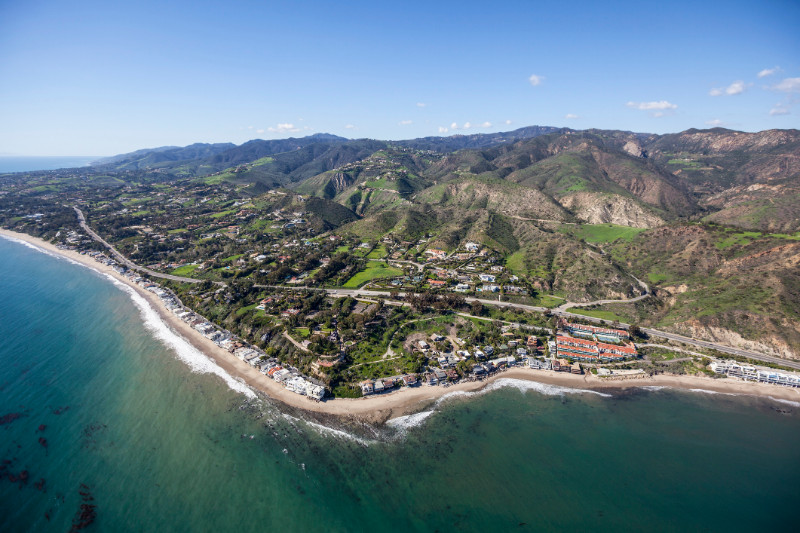 Aerial view of Malibu Cove Colony